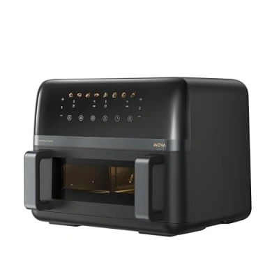 Afbeelding van Mova AeroChef FD20 Pro airfryer, 9 liter, dual zone koken, SyncFinish, Quick Crisp functie van 2700 W, verwarmingsbereik 40 230 C, thermische luchtcirculatie, metalen binnenkant, 7 voorinstellingen