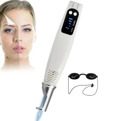 Afbeelding van Picosecond Laser Pen Lichttherapie Tattoo Verwijderingsmachine Blauw/Rood Licht Pigment Litteken Moedervlek Sproet Verwijdering Donkere Vlekken Verwijderaar, met Bril(Blue)