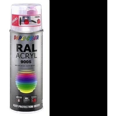 Afbeelding van dupli color ral acryl mat 9005 diep zwart 710087 400 ml