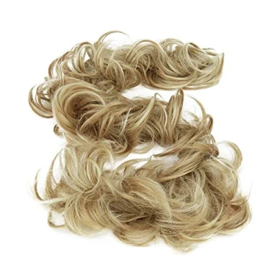 Afbeelding van CAISHA XXL Haarstukje Haarwokkel Opgestoken Volumineus Gekruld Knoet Blond Mix HW33