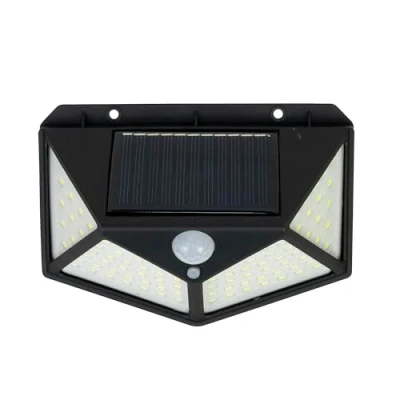 Afbeelding van LED zonnelamp PNI GreenHouse WS10, 100 LED&#039;s, 600 lm, PIR hoek 120 graden, batterij 1800 mAh, wandmontage