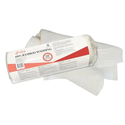 Afbeelding van Sew Easy 100% bamboewatten niet allergeen, antibacterieel, premium verfijnd slagboekje, machinewasbaar, quilten, woondecoratie, tassen, wandkleden, poppen maken, applicatie wieg maat 114 x 152 cm
