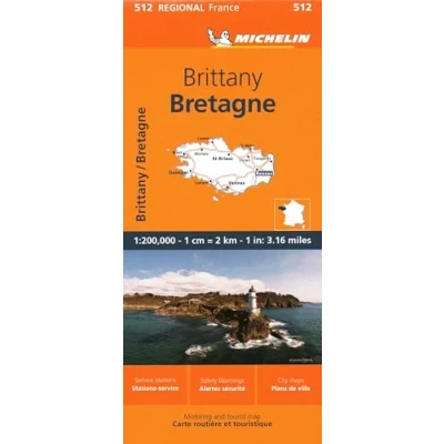 Afbeelding van Bretagna 1:200.000: Brittany Map 512