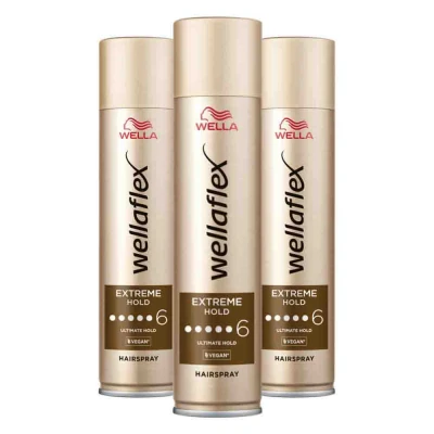 Afbeelding van 3x Wella Flex Haarspray Power Hold Mega Strong 250 ml