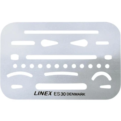 Afbeelding van 25x LINEX uitgum sjabloon es 30