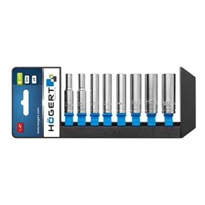 Afbeelding van Dopsleutelset chroom vanadium 50mm lang‎ 1/4&quot; x 8 stuk 5.5/ 6/ 7/ 8/ 9/ 10/ 12/ 13 mm