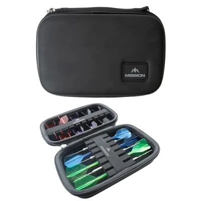 Afbeelding van Mission Force 90 EVA Case Zwart Sterke bescherming Darts Case/Storage Wallet.