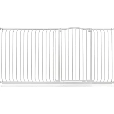 Afbeelding van Bettacare Extra Hoge Hondenhekje met Gebogen Bovenkant Assortiment, 198cm 207cm (69 opties beschikbaar), Mat Wit, Hoog 100cm in Hoogte, Drukfit Hekje voor Hond en Puppy, Huisdieren Honden, Eenvoudige Installatie