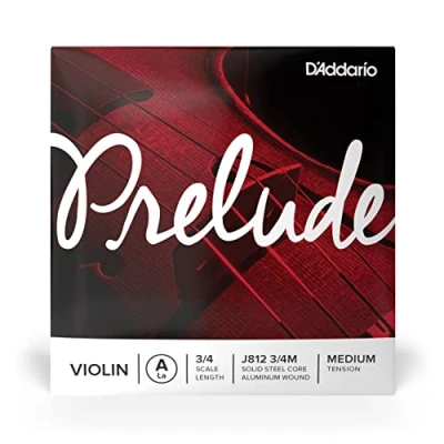 Afbeelding van D&#039;Addario J812 3/4M Prelude viool enkele snaar &#039;A&#039; koolstofvezelstaal/nikkel 3/4 medium