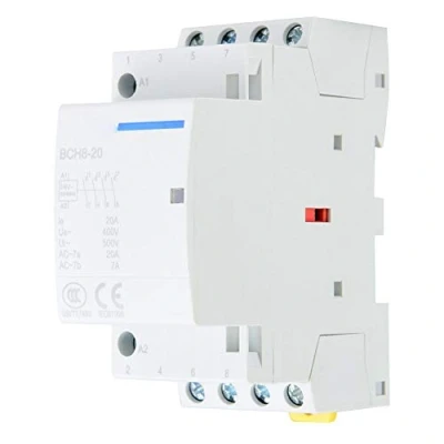 Afbeelding van Railschakelaar DIN 20 A 4 polig AC schakelaar voor montage op rail 4NO 50/60HZ wisselstroomschakelaar (220 V/230 V)