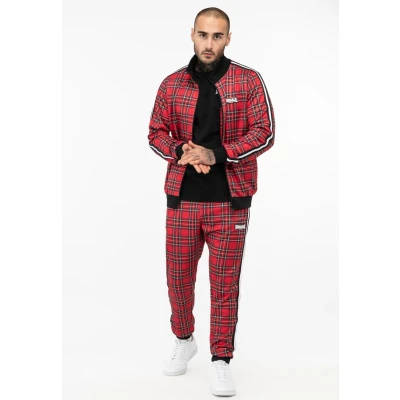 Afbeelding van Lonsdale Passform Royal Stewart Trainingspak, Heren, Maat: XXL, Red black white tartan