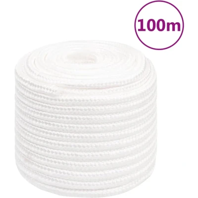 Afbeelding van vidaXL Boottouw 18 mm 100 m polypropyleen volwit