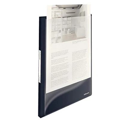 Afbeelding van Esselte 624010 VIVIDA showboek (panorama, A4, PP, met tas, 20 hoezen) zwart