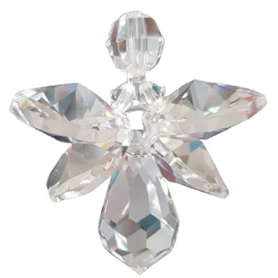 Afbeelding van Geluksengel met swarovski kristallen (Raamhanger, raamkristal, kersthanger, kerst cadeau, ornament, kerst, raamdecoratie, geluksengel, bescherm engel, swarovski)