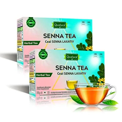 Afbeelding van Qualuca Senna Thee Laxeermiddel Natuurlijk Kruidenthee Pak van 2 40 theezakjes 60g