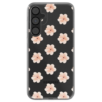 Afbeelding van imoshion hoesje Geschikt voor Samsung Galaxy A55 Siliconen Design Meerkleurig / Floral Peach