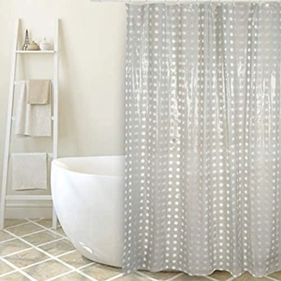 Afbeelding van MSV 141044 douchegordijn, PVC en kunststof, polypropyleen, 12 ringen, 180 x 200 0,1 cm, taupe