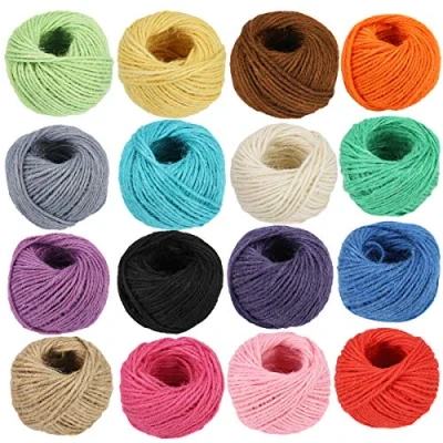 Afbeelding van 2 mm natuurlijke Jute touw hennep sterke koord dikke String voor DIY Craft Home Garden Deco (Multi)