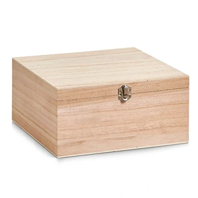 Afbeelding van Zeller Opbergdoos, hout, natuur, 26x26x12,5 cm 15127