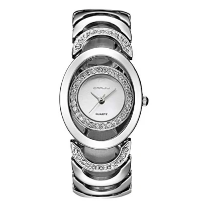 Afbeelding van rorios Mode dameshorloges roestvrij staal gesimuleerde diamant wijzerplaat dameshorloge polshorloges voor vrouwen dameshorloge, zilver, armband