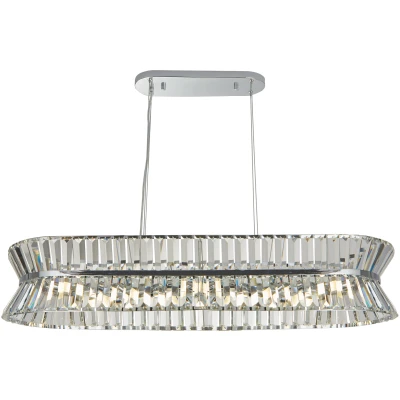 Afbeelding van Searchlight Design hanglamp Uptown chroom 59410 10CC