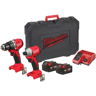Afbeelding van Milwaukee M18 BLCPP2A 402C powerpack 2 kit compact Brushless (M18BLPDRC, BLIDRC, x 4,0 Ah) 4933492827