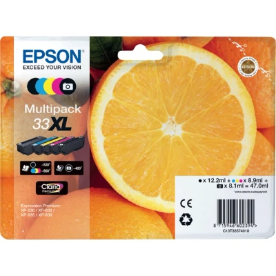Afbeelding van Epson 33XL (C13T33574012) Inktcartridge 5 kleuren Voordeelbundel Hoge capaciteit