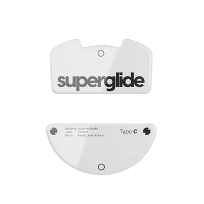 Afbeelding van Superglide 2 Nieuw regelbaar snelheidsgestructureerd oppervlak gladste muisvoeten/glijders gemaakt met ultrasterk glas, gladde en duurzame zool voor Razer Viper V3 Pro [wit]