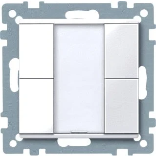 Afbeelding van Schneider electric knx 2 voudig drukknop polar wit syst m 617219
