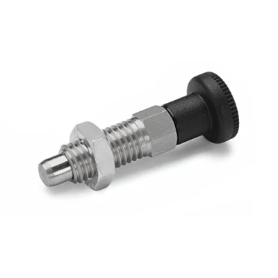 Afbeelding van Ganter Normelemente GN 717 8 M16X1, 5 BK NI roestvrijstalen vergrendelbouten, zilver, 2 stuks