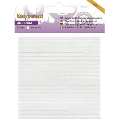 Afbeelding van Hobbyjournaal Foam blokjes 2 mm