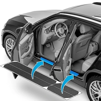 Afbeelding van Auto Instaplijstbescherming voor Skoda Octavia Combi 4 (IV) NX5 I 2020 2024 Beschermfolie, autodeur, accessoires, sierlijsten, lakbeschermingsfolie, carbon zwart