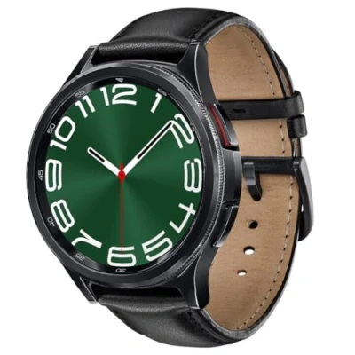 Afbeelding van SUNDAREE Compatibel met Galaxy Watch Active2 42MM/44MM Horlogeband,20MM Zwart Leer Slimme Horlogeband Armband Reservebandjes voor Samsung Active2/Active/42MM/Gear Sport(Active2 Zwart)