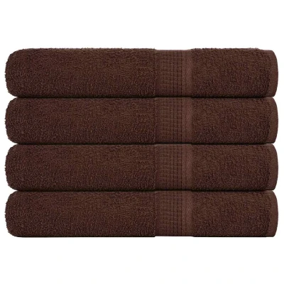 Afbeelding van vidaXL Saunahanddoeken 4 st 80x200 cm 360 g/m² 100% katoen bruin