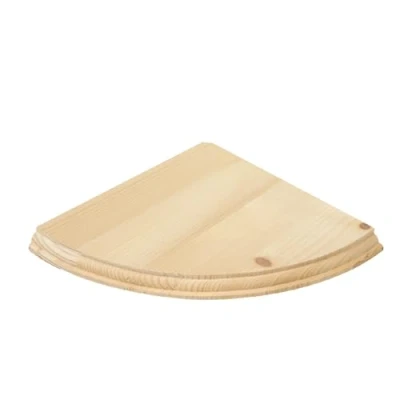 Afbeelding van Anika Living Houten zwevende hoekplanken / 2 maten/eenvoudig te monteren wandplank klaar om schilderen, beits of vernis/armaturen inbegrepen (28,5 cm x 28,5 cm)