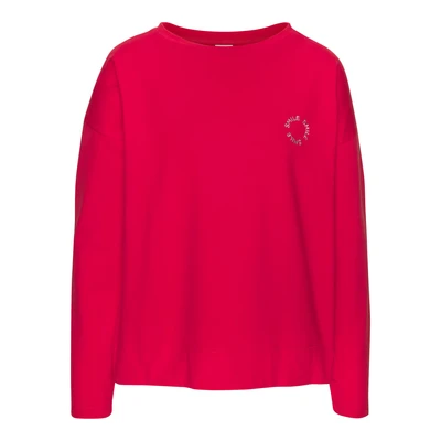Afbeelding van Lascana Sweater, Dames, Maat: 32/34, Rot flieder bestickt