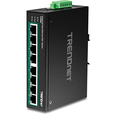 Afbeelding van TrendNet TI PE80 Industrial Ethernet Switch 10 / 100 MBit/s