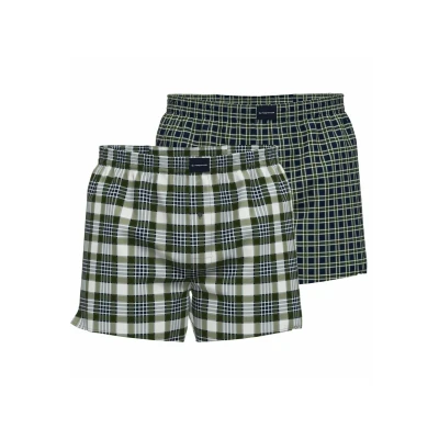 Afbeelding van TOM Tailor 2 PACK Boxershort, Heren, Maat: Small, Dunkelgrün