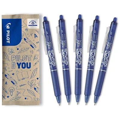 Afbeelding van Pilot FriXion Ball Clicker uitwisbare pen 0,7mm 5 stuks blauw