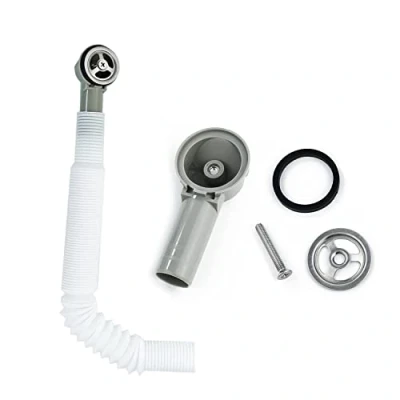 Afbeelding van Qrity 1 stuk overlooppijpen, uittrekbare gootsteenoverloopbuis, vierkante interface (maat: 41 x mm) buislengte 250 mm, diameter 26 mm (binnendiameter: 21
