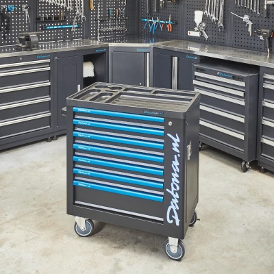 Afbeelding van Gevulde Gereedschapswagen Ultimate Pro 7 Lades 5 Gevuld (86 x 46 89 cm) Matzwart Datona