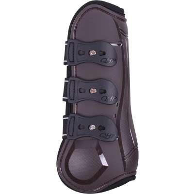 Afbeelding van QHP Champion Gamaschen met elastische snelsluitingen Airflow neopreen voering, Warmblut, bruin