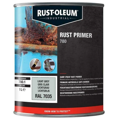Afbeelding van rust oleum roestprimer ral 7035 grijs 1 ltr