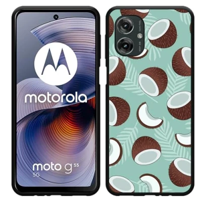 Afbeelding van Cazy Hoesje geschikt voor Motorola Moto G55 Siliconen Zwart Kokosnoten