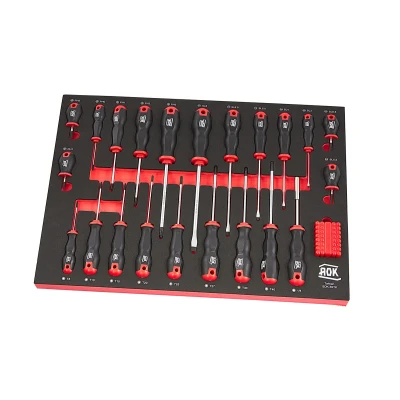 Afbeelding van AOK Professionele 55 Delige Schroevendraaierset Foam Inlay