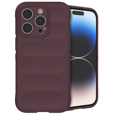 Afbeelding van Apple iPhone 14 Pro Hoesje Siliconen en TPU (zacht) iMoshion Softcase/Backcover Aubergine Telefoonhoesje