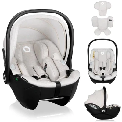 Afbeelding van Lionelo Moxie i Size Autostoel &amp; Draagstoel vanaf geboorte 40 87 cm Achterwaarts gericht (RWF) Bamboe stof Dri Seat Lichtgewicht 4,3 kg ISOFIX compatibel Memory foam Magnetische gordels Zonnekap Verstelbare hoofdsteun
