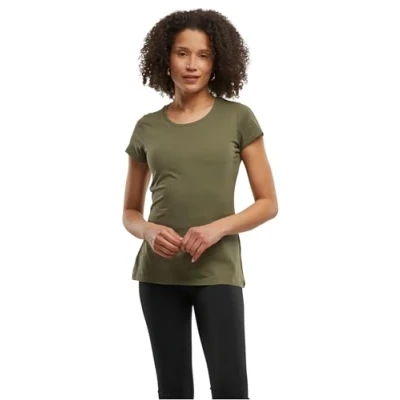 Afbeelding van Damesshirt &#039;Basic Tee&#039; met ronde hals Olive XS
