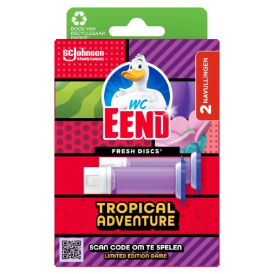 Afbeelding van WC Eend Fresh Discs Navulling Duo Tropical Adventure 72 ml