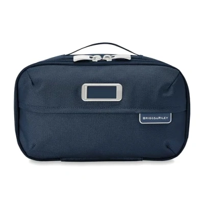 Afbeelding van Briggs &amp; Riley Baseline Toilettas, marineblauw, 11 Inch Expandable Essentials Toiletry Kit, Uitbreidbare Toilettas